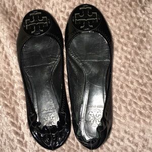 Black patent leather Tory Burch flats